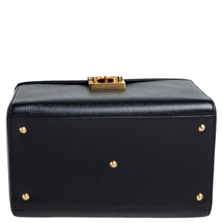 Pre Owned Mark Cross Black Leather Sara Top Handle Bag