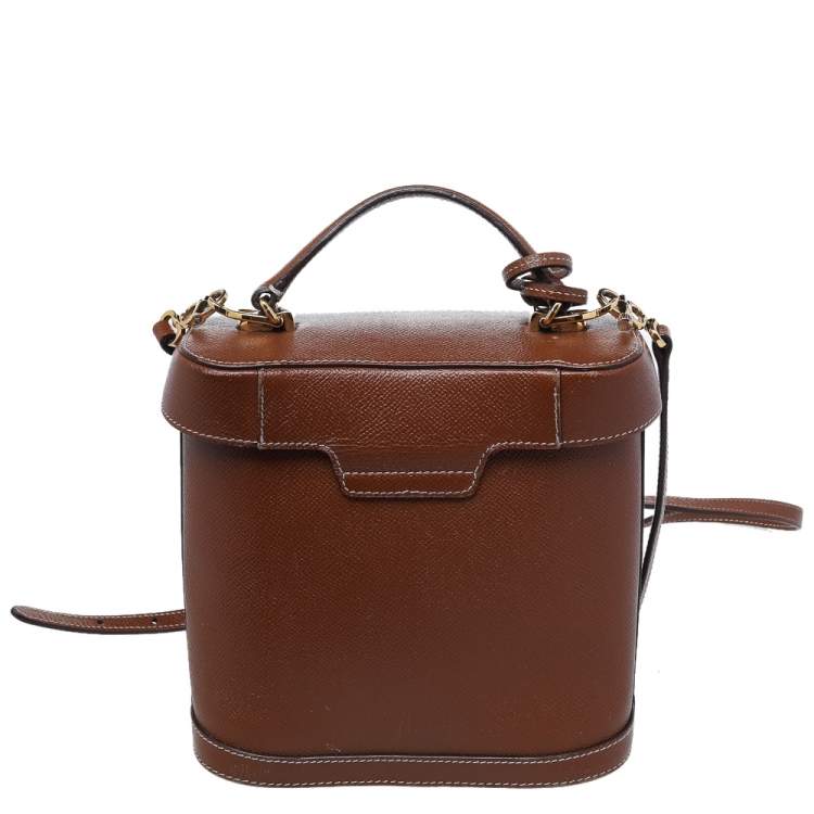 Pre Owned Mark Cross Brown Leather Benchley Top Handle Bag