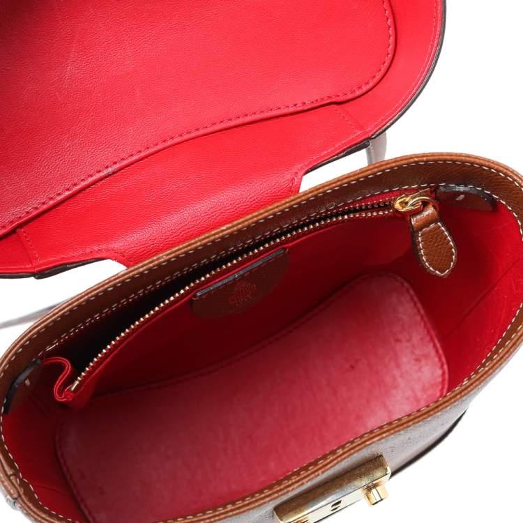 Pre Owned Mark Cross Brown Leather Benchley Top Handle Bag