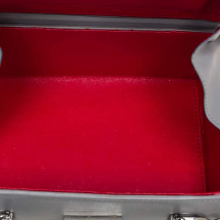 Pre Owned Mark Cross Grey Leather Small Grace Box Bag