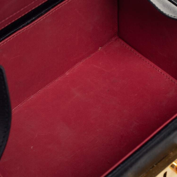 Pre Owned Mark Cross Black Leather Small Grace Box Bag