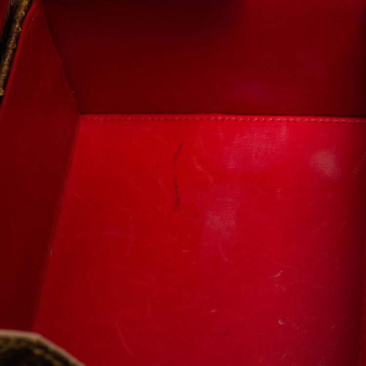 Pre Owned Mark Cross Gold Python Small Grace Box Bag