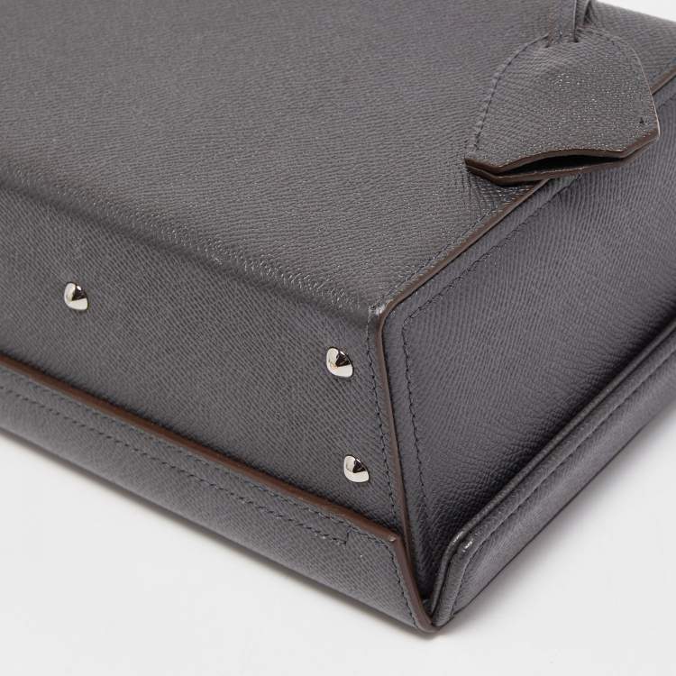 مملوكة مسبقًا Mark Cross Dark Grey Leather Grace Box Bag 