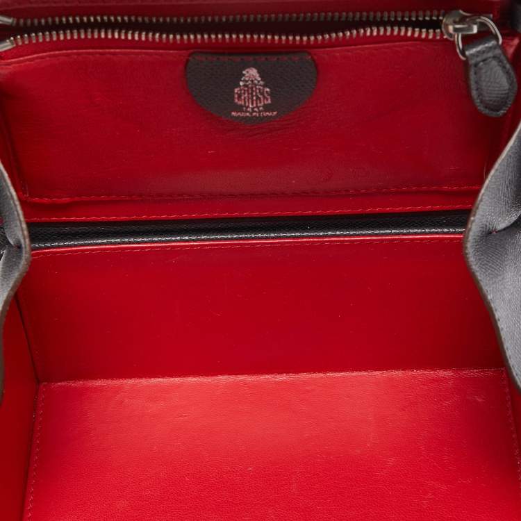 مملوكة مسبقًا Mark Cross Dark Grey Leather Grace Box Bag 