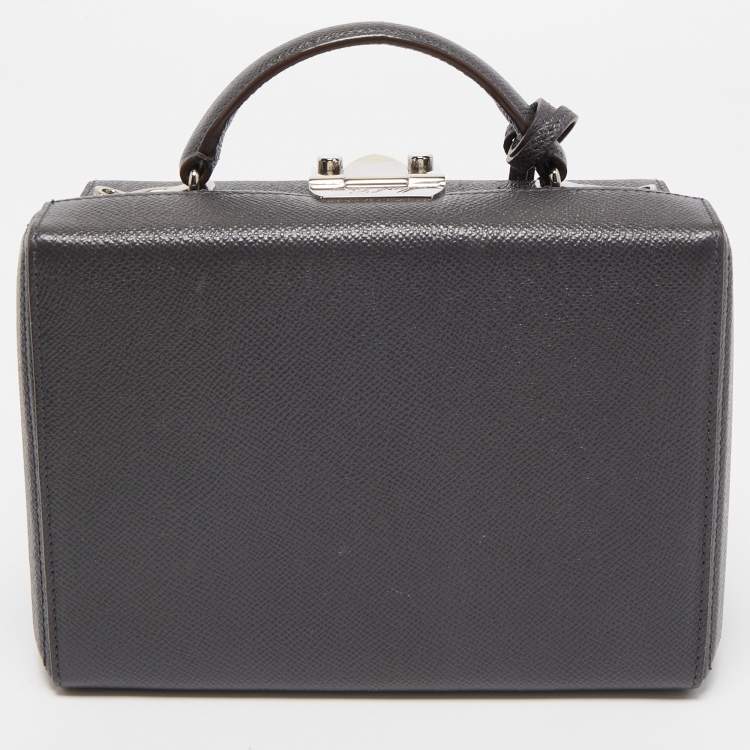 مملوكة مسبقًا Mark Cross Dark Grey Leather Grace Box Bag 