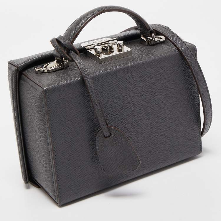مملوكة مسبقًا Mark Cross Dark Grey Leather Grace Box Bag 