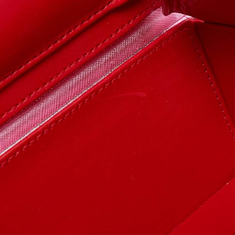 Pre Owned Mark Cross Pink Glossy Leather Grace Box Bag 