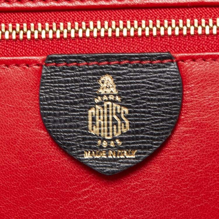 Pre Owned Mark Cross Black Leather Grace Box Bag
