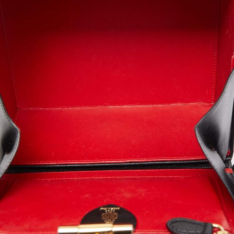 Pre Owned Mark Cross Black Leather Grace Box Bag