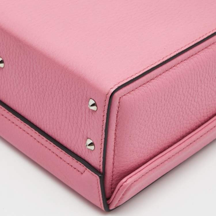 Pre Owned Mark Cross Light Pink Leather Grace Box Bag 