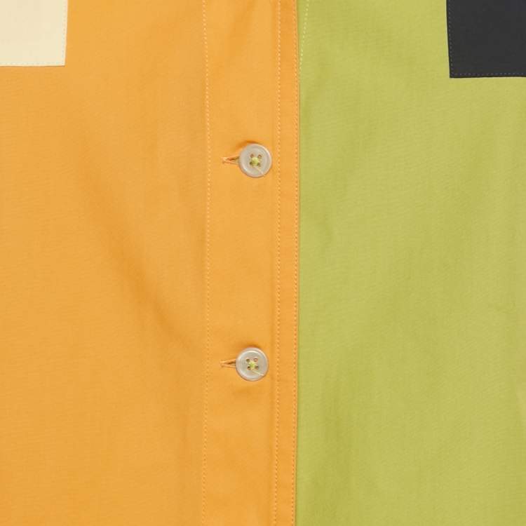 Pre Owned Marni Colorblocked Cotton Long Sleeve Shirt S