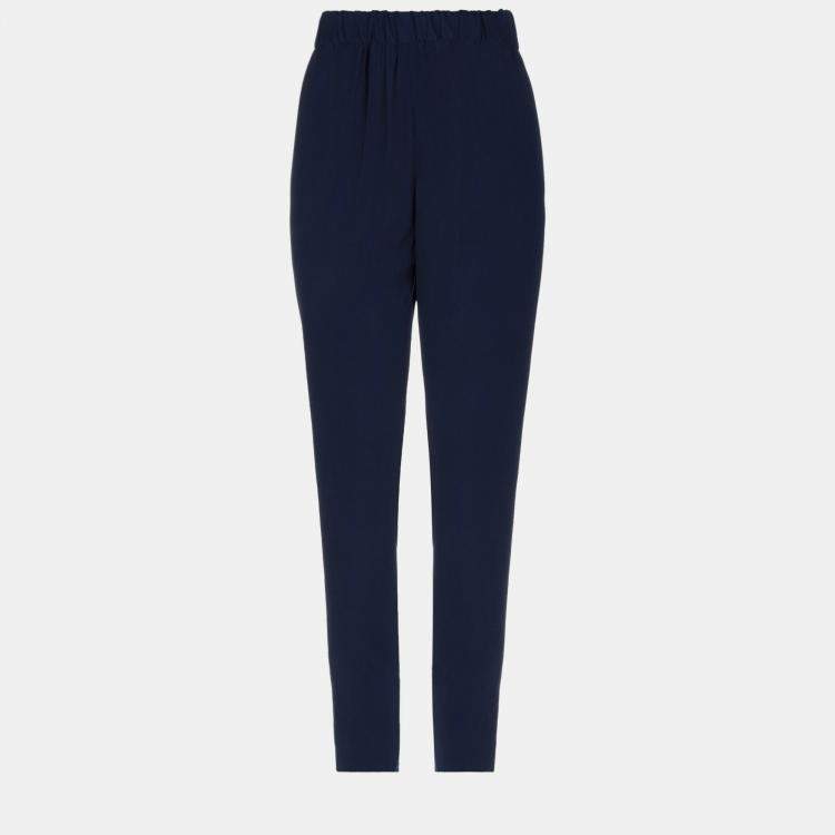 Marni Navy Blue Crepe Trousers Size 44 Marni | The Luxury Closet