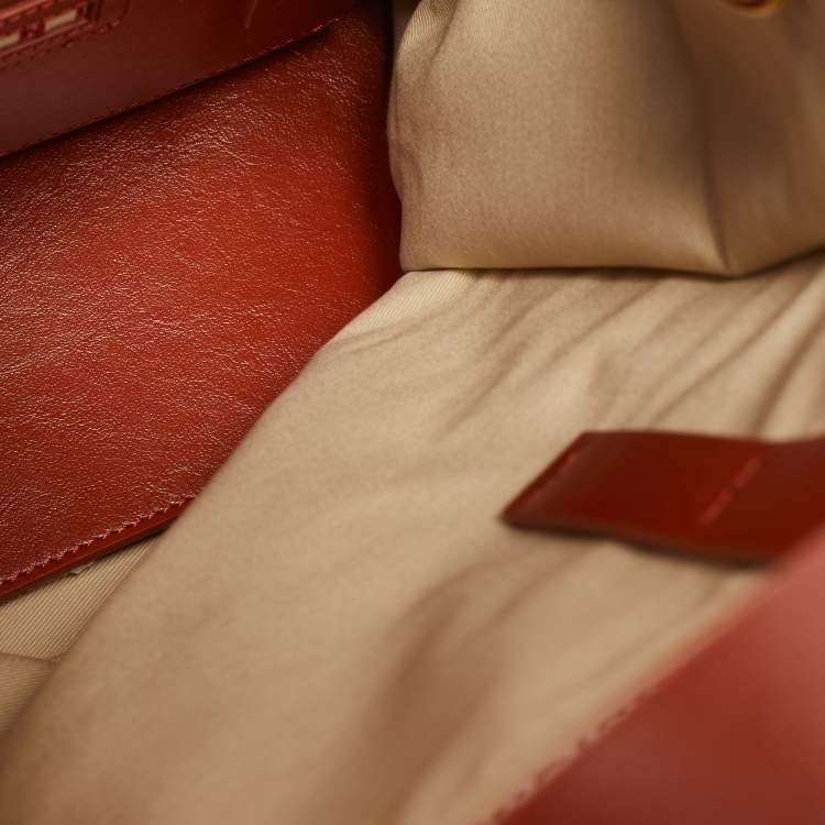 Pre Owned Marni Tricolor Leather and Straw Mini Museo Tote