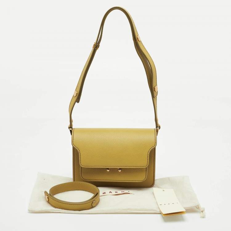 Pre Owned Marni Trunk Mustard Leather Shoulder Bag