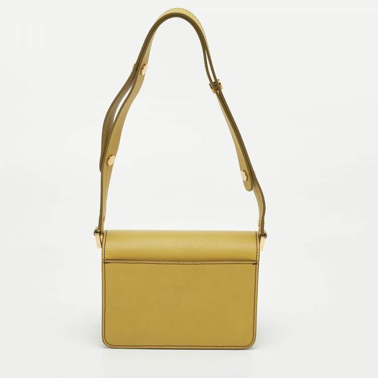 Pre Owned Marni Trunk Mustard Leather Shoulder Bag