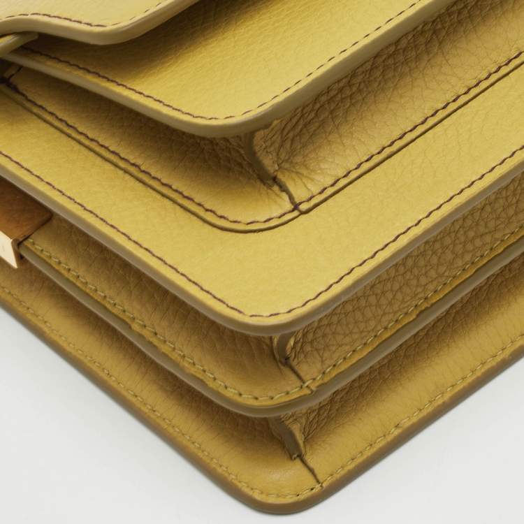 Pre Owned Marni Trunk Mustard Leather Shoulder Bag