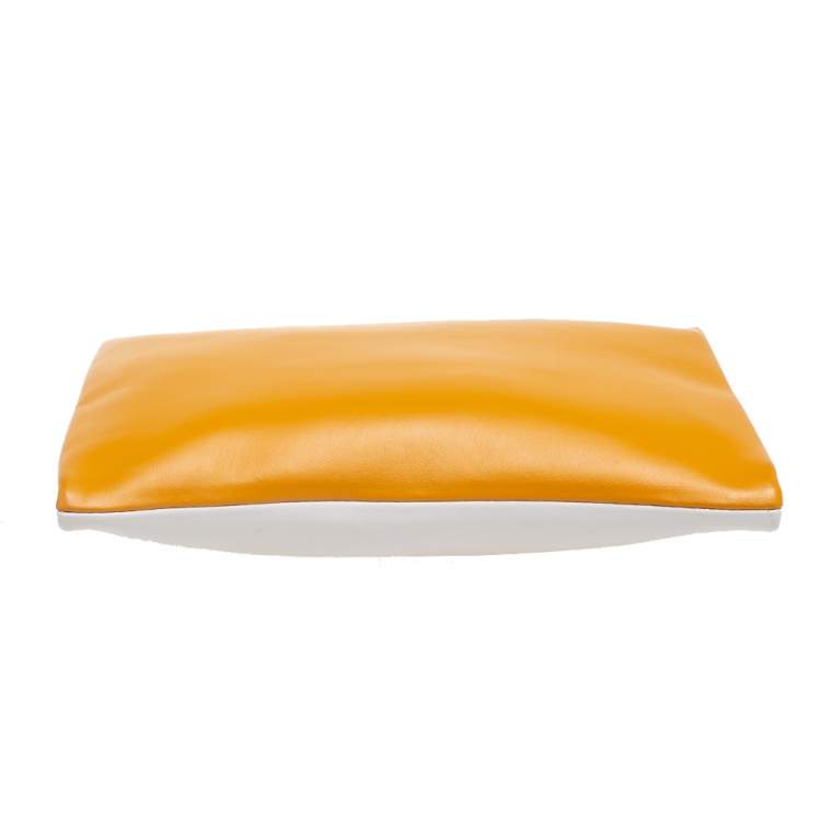 Pre Owned Marni Two-Tone Leather Wristlet Pouch