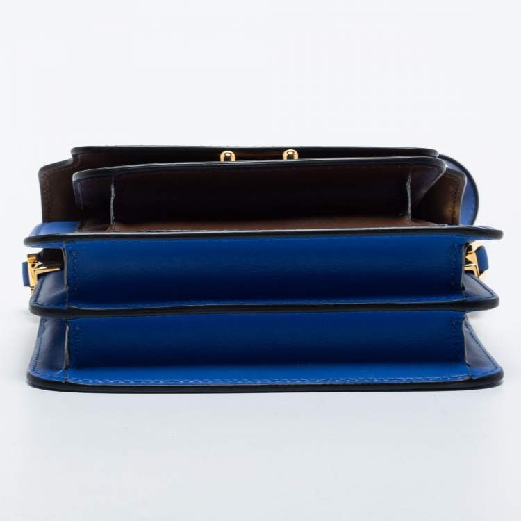 Pre Owned Marni Brown/Blue Leather Trunk Shoulder Bag
