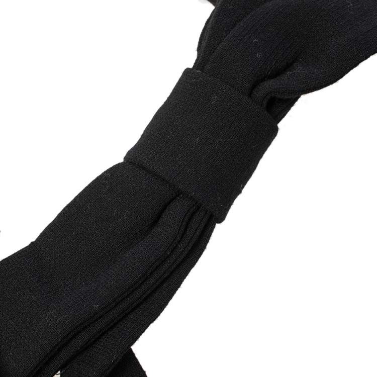 Pre Owned Marni Black Fabric Bow Belt 75 cm