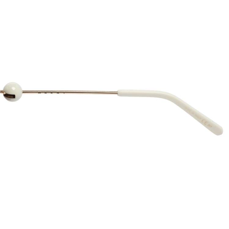 Pre Owned Marni Pink/White Acetate ME106S Round Sunglasses