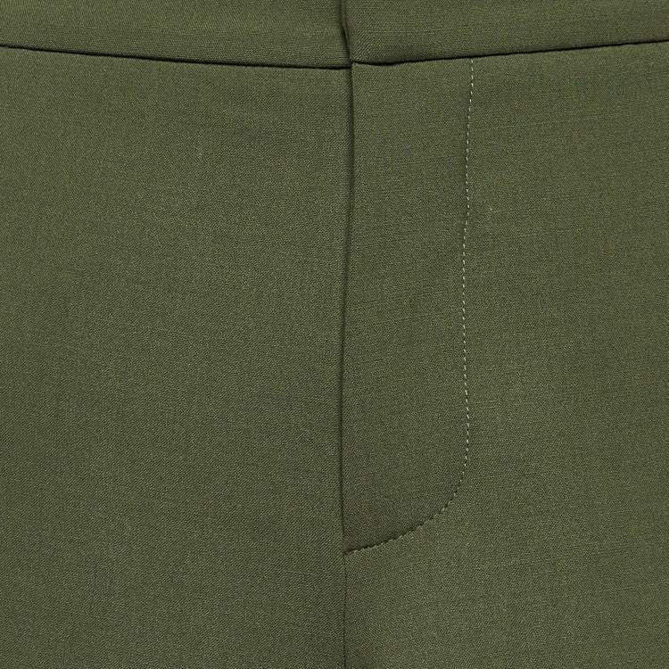Pre Owned Marni Green Wool Wide Legs Culotte Pants XS