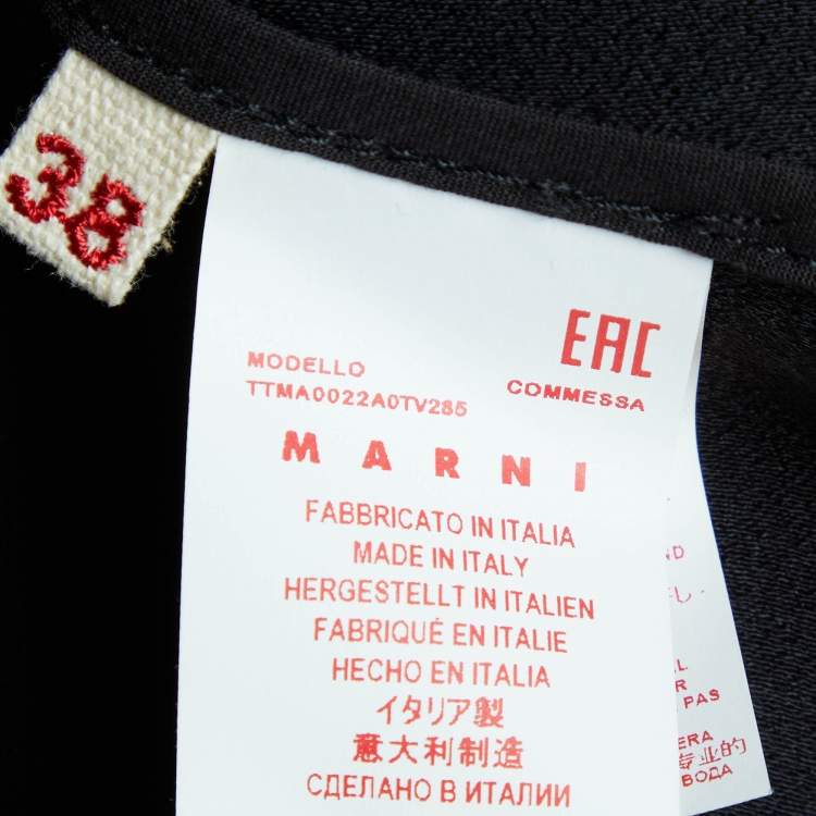Pre Owned Marni Black Crepe Neck Tie Sleeveless Top S