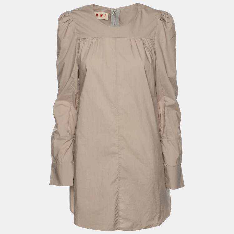 Pre Owned Marni Grey Cotton Full Sleeve Top S