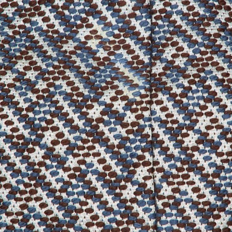 Pre Owned Marni Blue/Brown Lurex Tweed Jacket S