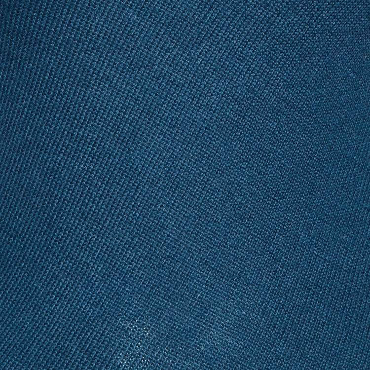 Pre Owned Marni Blue Embellished Wool Full Sleeve Sweater S