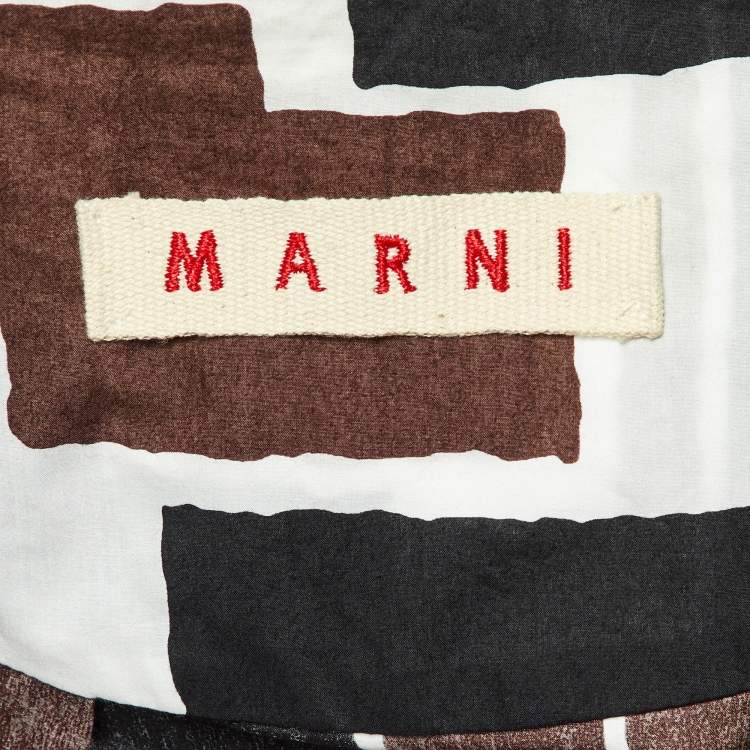Pre Owned Marni Multicolor Printed Tie-Up Waist Detail Mini Skirt S