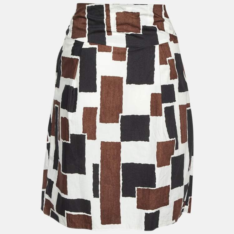 Pre Owned Marni Multicolor Printed Tie-Up Waist Detail Mini Skirt S