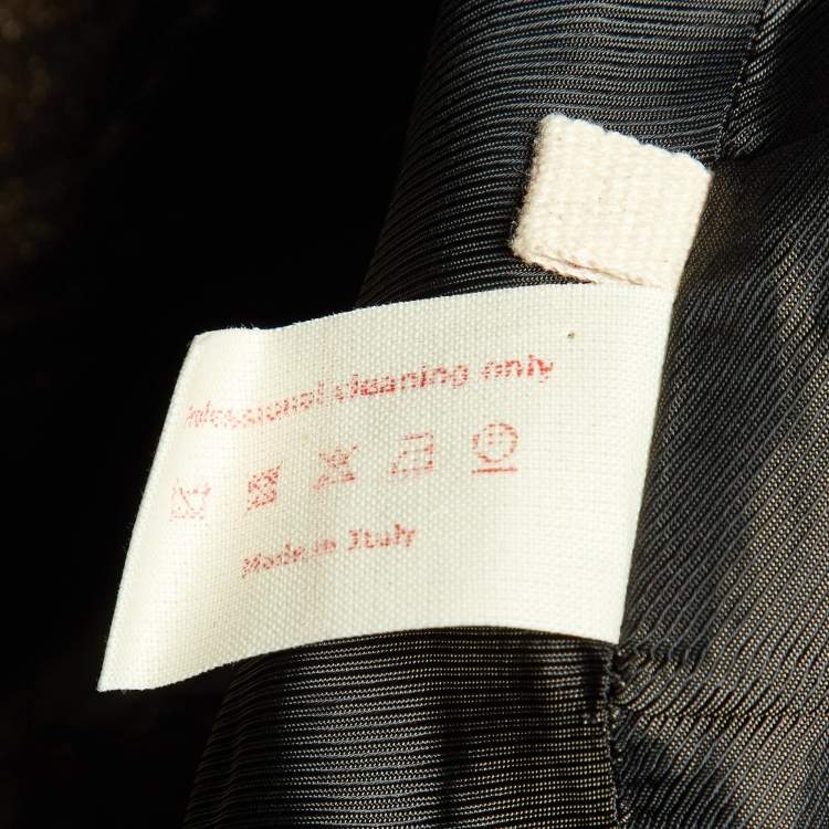 Pre Owned Marni Metallic Textured Jacquard Silk Blend Crop Jacket S