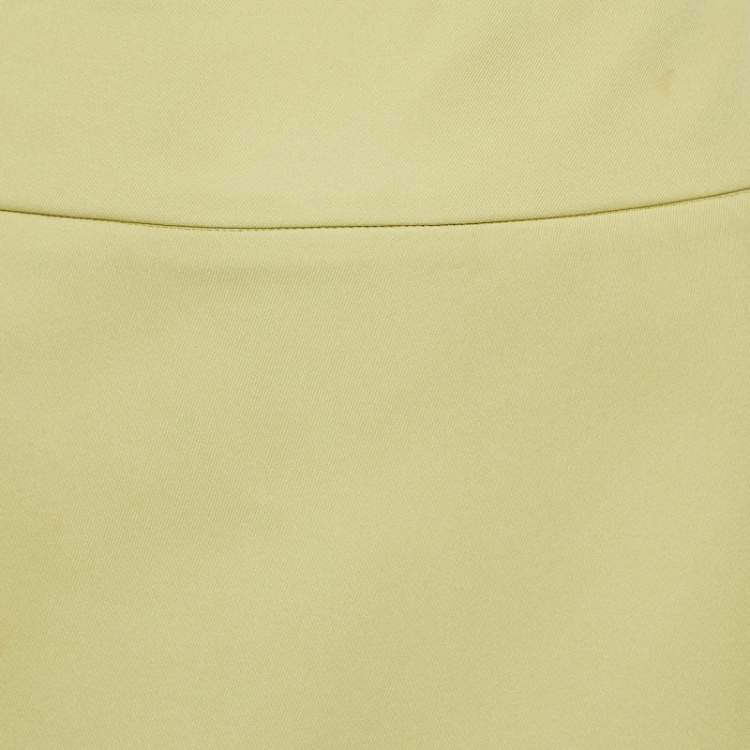 Pre Owned Marni Green Gabardine Asymmetric Midi Skirt M