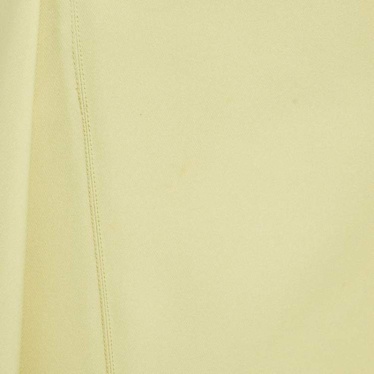Pre Owned Marni Green Gabardine Asymmetric Midi Skirt M