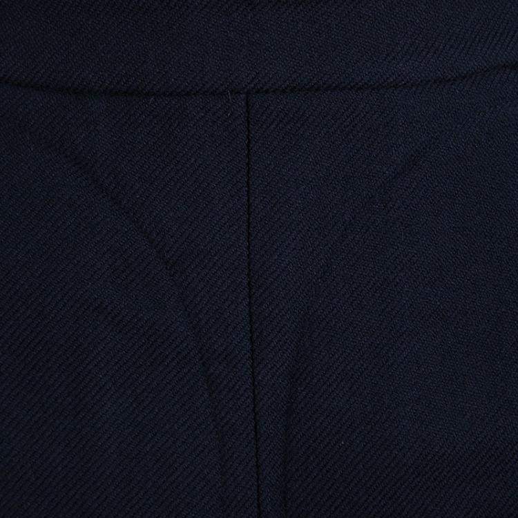 Pre Owned Marni Navy Blue Pleated Wool Mini Skirt M