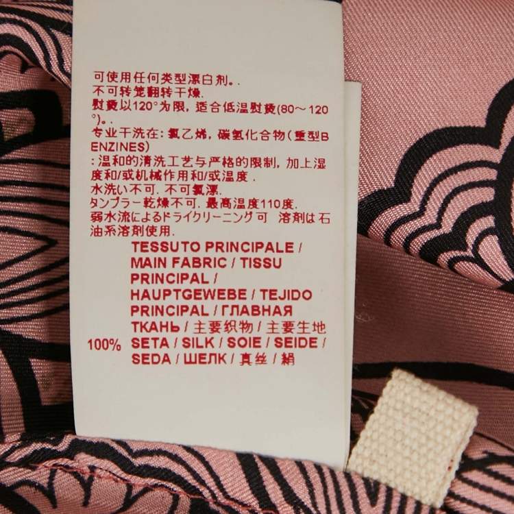 Pre Owned Marni Pink Printed Silk Full Sleeve Top M
