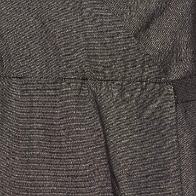 Pre Owned Marni Charcoal Grey Cotton Faux Wrap Dress S