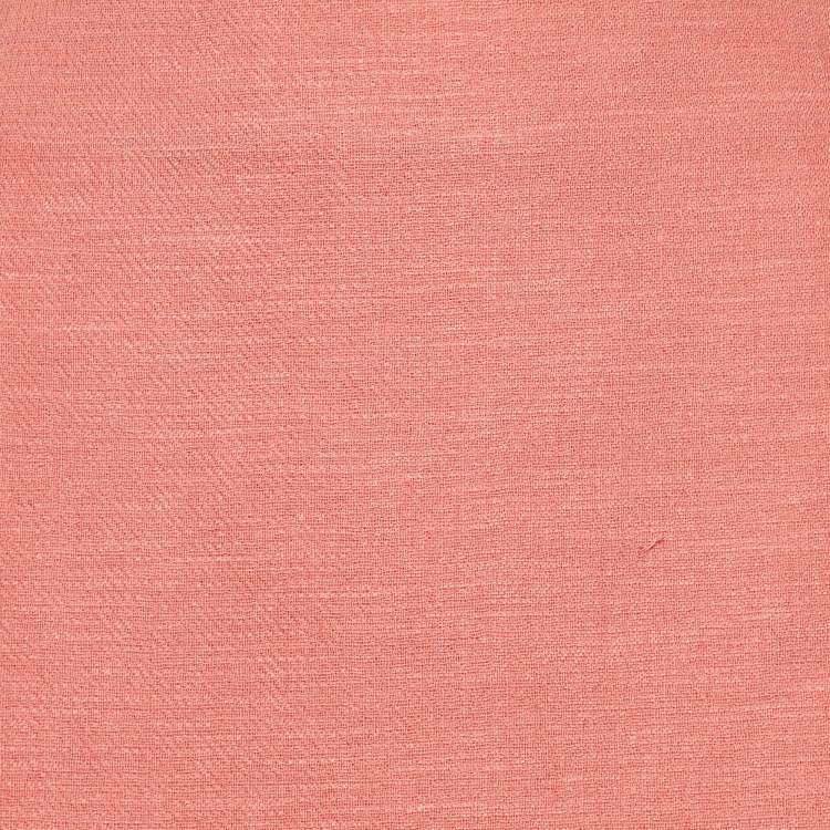 Pre Owned Marni Coral Pink Wool A-Line Skirt L