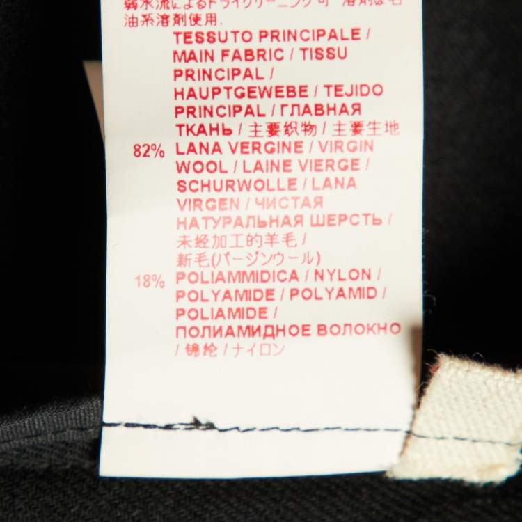 Pre Owned Marni Black Wool Pleated Detail Midi Skirt L