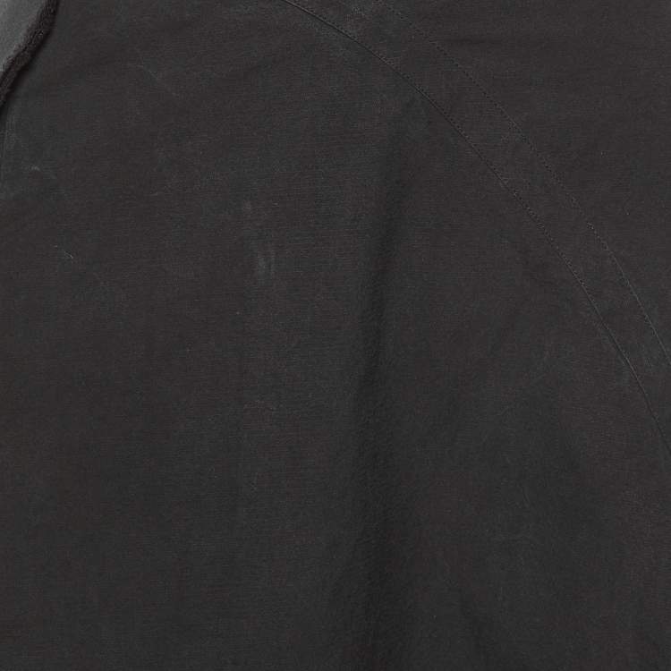 Pre Owned Marni Black Washed Cotton Asymmetric Midi Skirt L