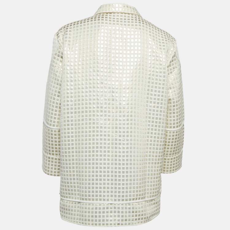 مملوكة مسبقًا Marni Cream Lurex and Cotton Tunic S