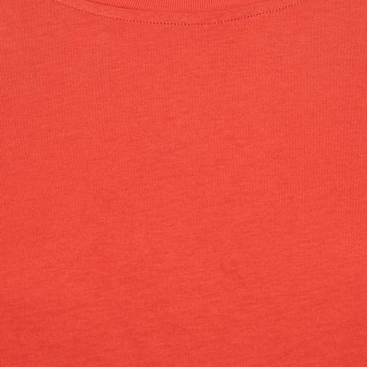 Pre Owned Marni Orange Jersey Back Tie-Up Detail Top S