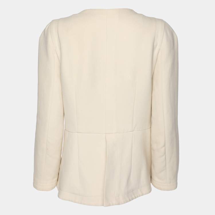 مملوكة مسبقًا Marni Cream Cotton Button Front Jacket M