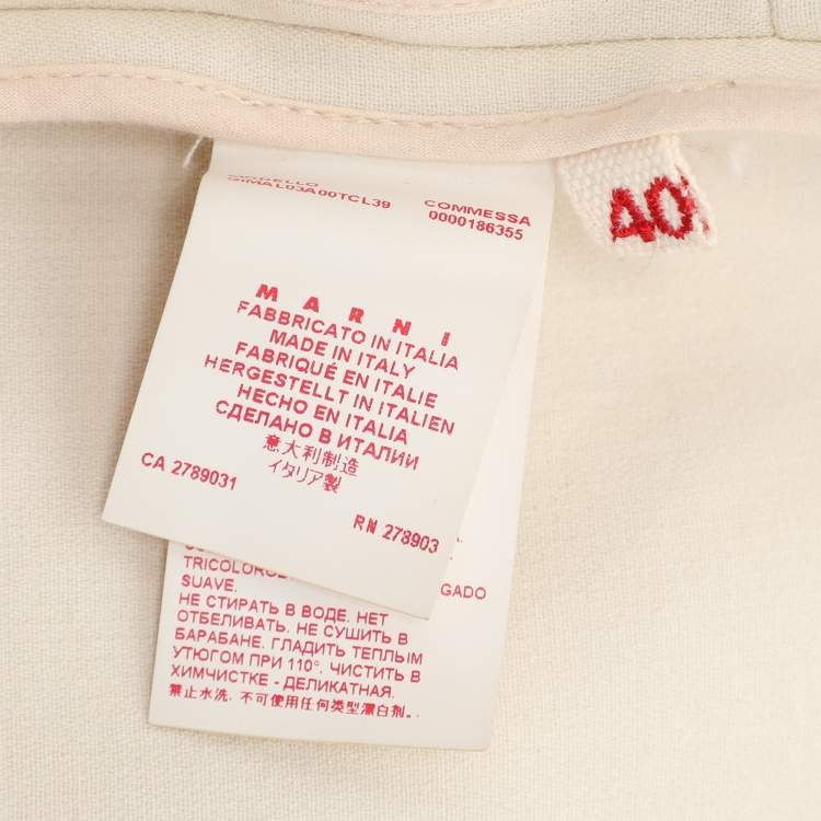 مملوكة مسبقًا Marni Cream Cotton Button Front Jacket M