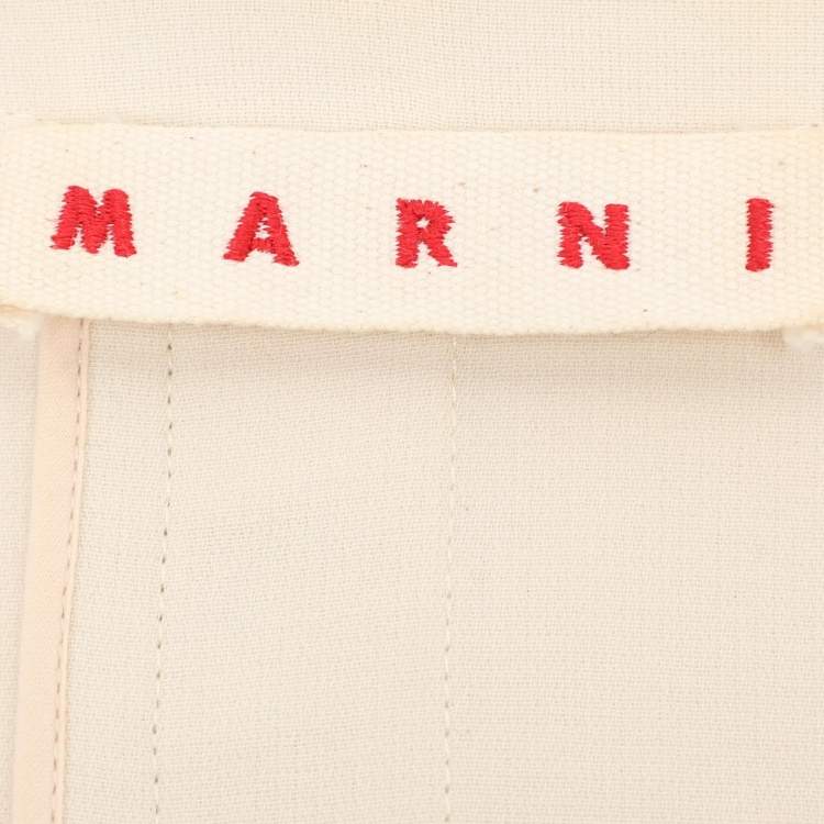 مملوكة مسبقًا Marni Cream Cotton Button Front Jacket M