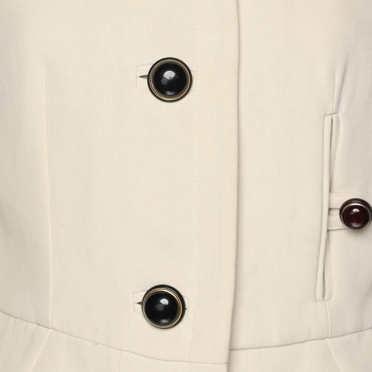 مملوكة مسبقًا Marni Cream Cotton Button Front Jacket M
