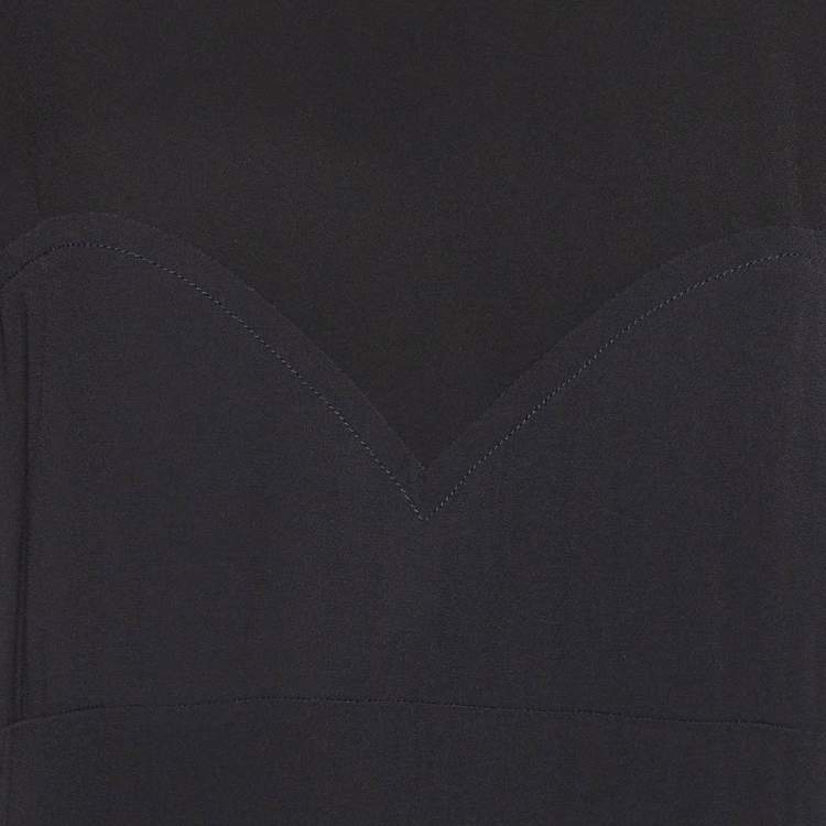 Pre Owned Marni Black Crepe Long Sleeve Midi Dress M