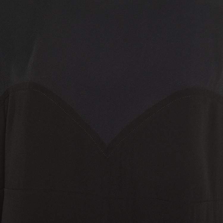 Pre Owned Marni Two-Tone Crepe Long Sleeve Top L
