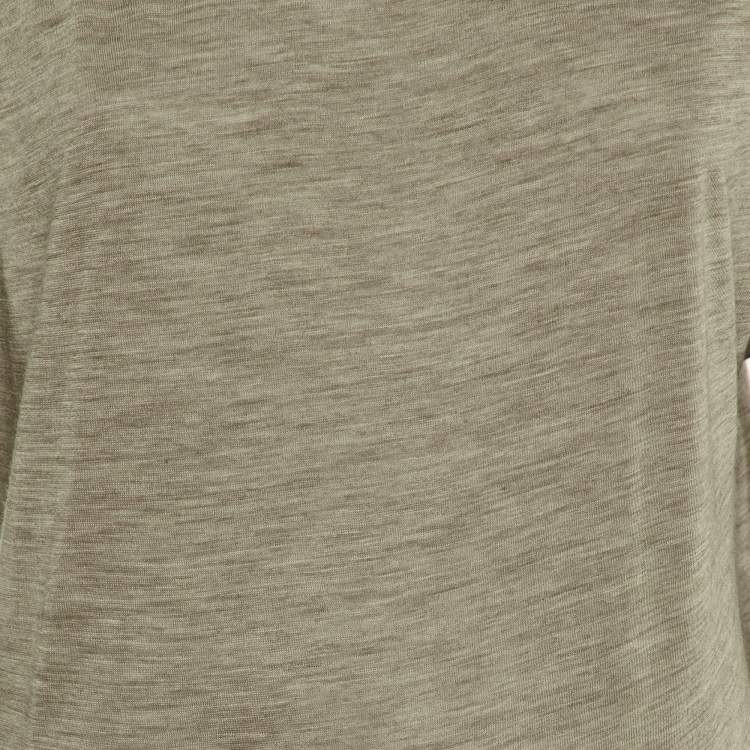 Pre Owned Marni Cream & Grey Wool Paneled Oversized Mini Dress M