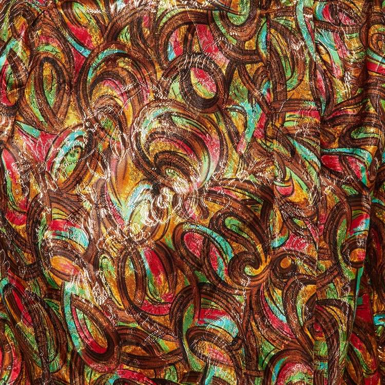 Pre Owned Marni Multicolor Printed Jacquard Cropped Jacket M